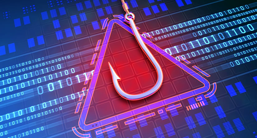 Fishing hook to represent phishing for cybercriminals